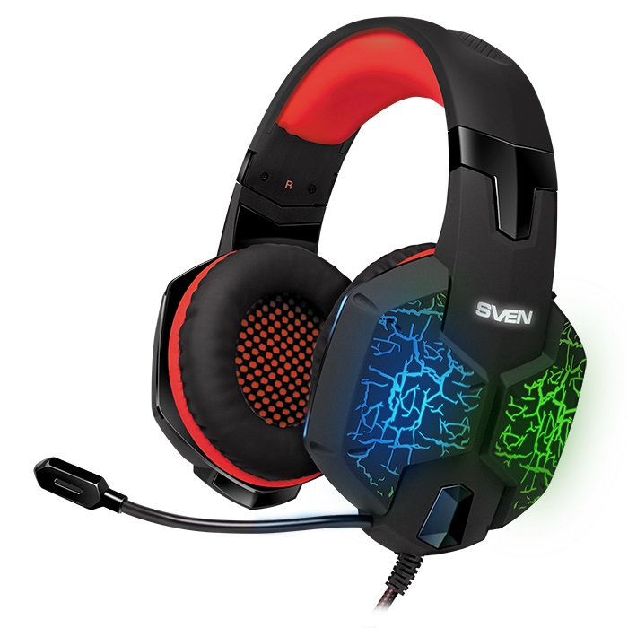 Наушники SVEN AP-U988MV, Black/Red photo 1 Наушники SVEN AP-U988MV, Black/Red photo 1