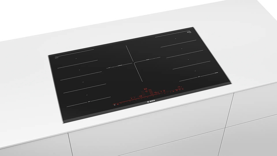 Plita de masa cu inductie Bosch PXV975DC1E, 5 arzatoare, Negru photo 3
