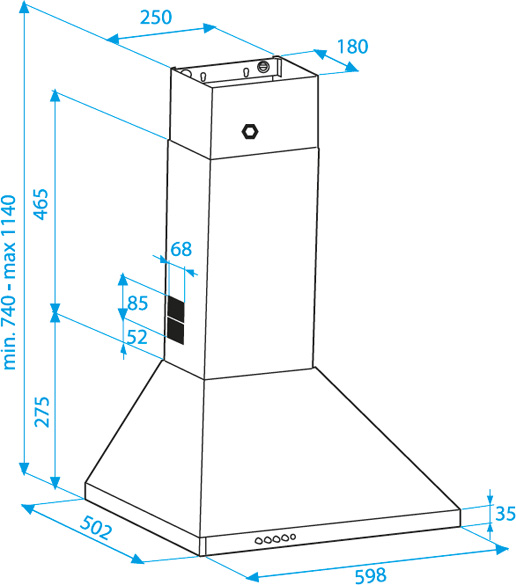 Hota Beko CWB6441X / Cupola / Pina la 18 m.p / Inox photo 3