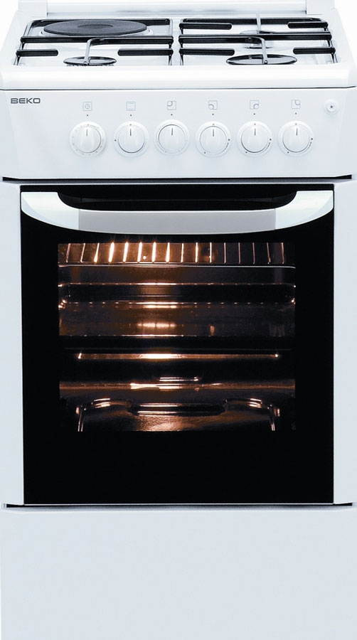Plită combinată Beko CE52020 / 4 arzatoare / Emailat photo 1