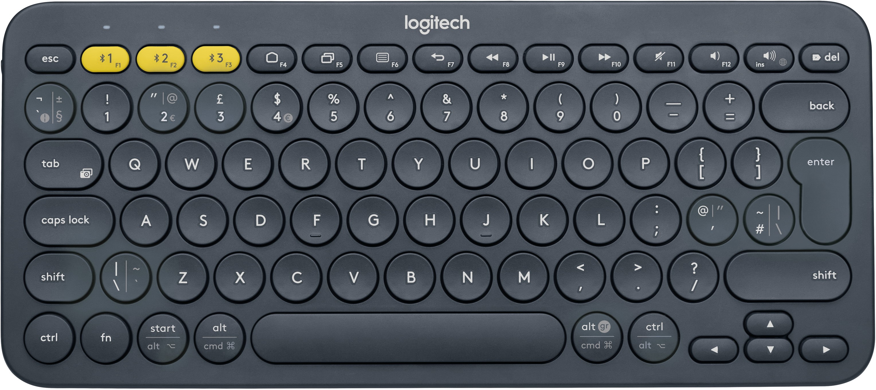 Logitech Bluetooth K380 Multi-Device Keyboard, Dark Grey - RUS photo 1