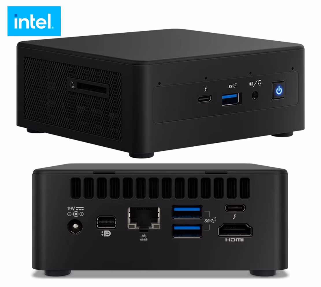 Mini PC (Barebone) Intel® NUC Kit RNUC11PAHI30000 (Intel® Core™ i3-1115G4 2C/4T, 3.0-4.1GHz, 2x SO-DIMM DDR4(max64GB), 1xM.2 PCIe X4, 1x2.5" SATA, Intel® UHD Graphics, HDMI 2.0b; USB-C(DP1.4), miniDP1.4, 3xUSB 3.2 Gen2, 2xType-C, 3.5mm Audio/Mic, 1xGbE LA 