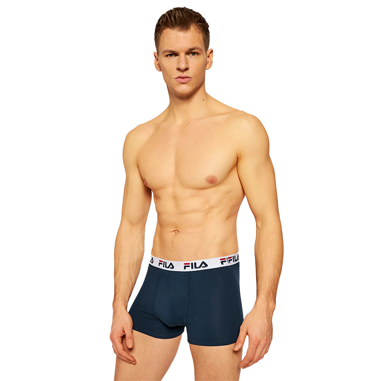 Boxeri Fila UW MAN BOXER 2 PACK ELASTIC WITH LOGO M Blue Barbati photo 2