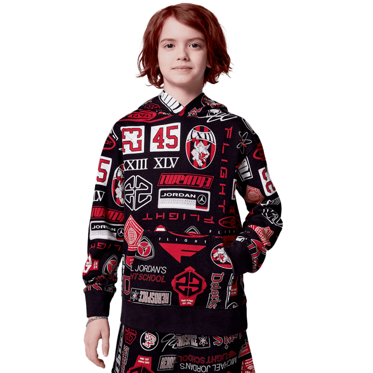 Толстовка Nike JDB MJ ESSENTIALS AOP PO / Мужской / S / Черный photo 2