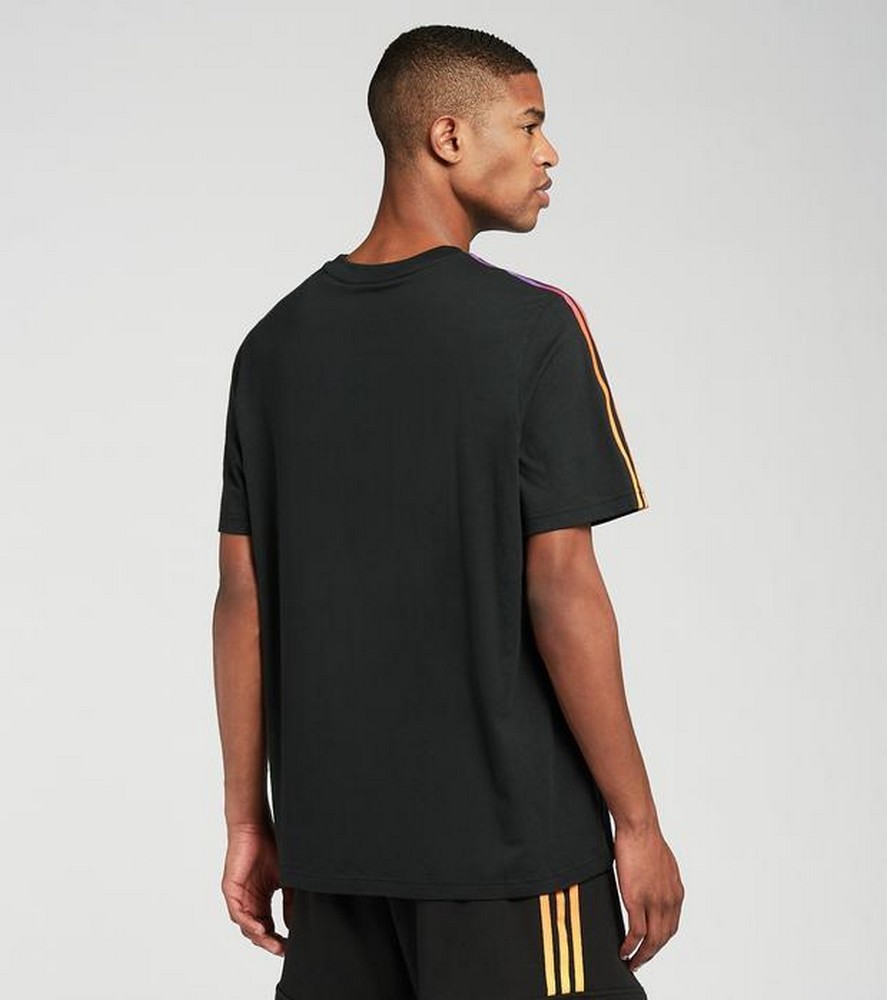 Tricou bărbătesc Adidas SPRT 3 STRIPE T S Negru photo 2