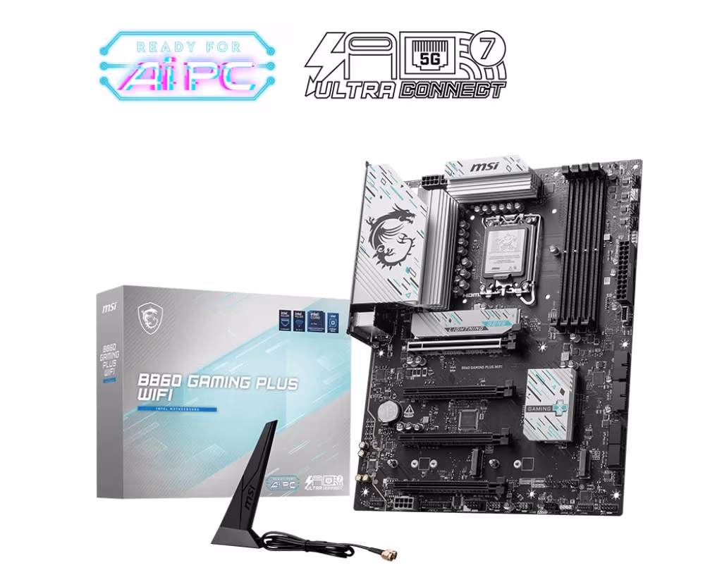 Placa de baza MSI B860 GAMING PLUS WIFI/ 1851/ Intel B860/ DDR5 / ATX