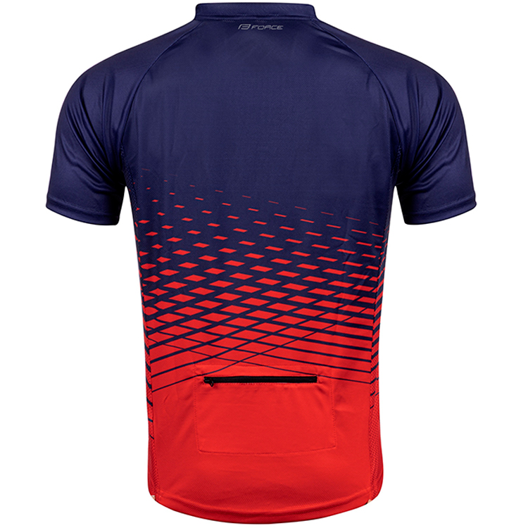 Tricou pentru ciclism Force MTB ANGLE/Albastru-rosu photo 3