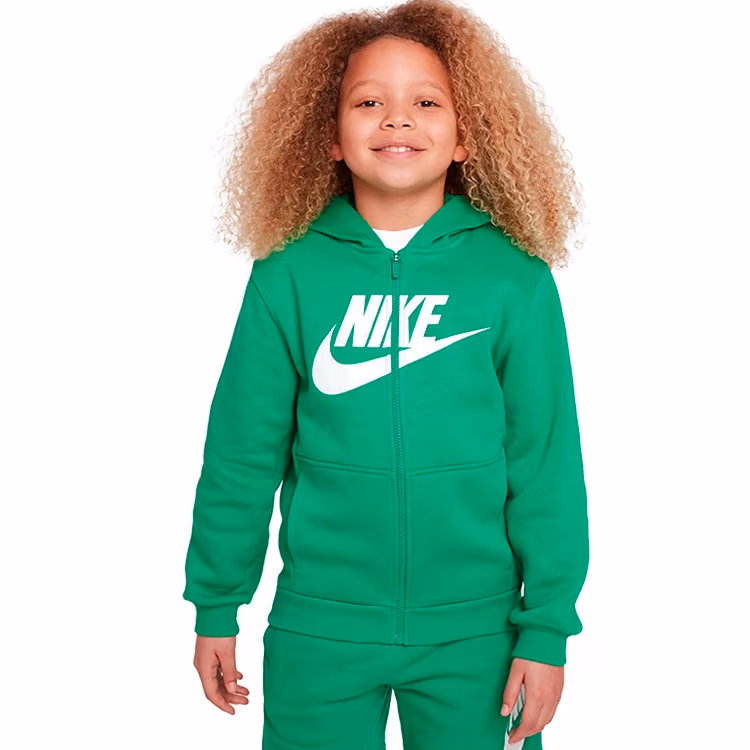 Толстовка Nike K NSW CLUB FLC HD FZ LS HBR