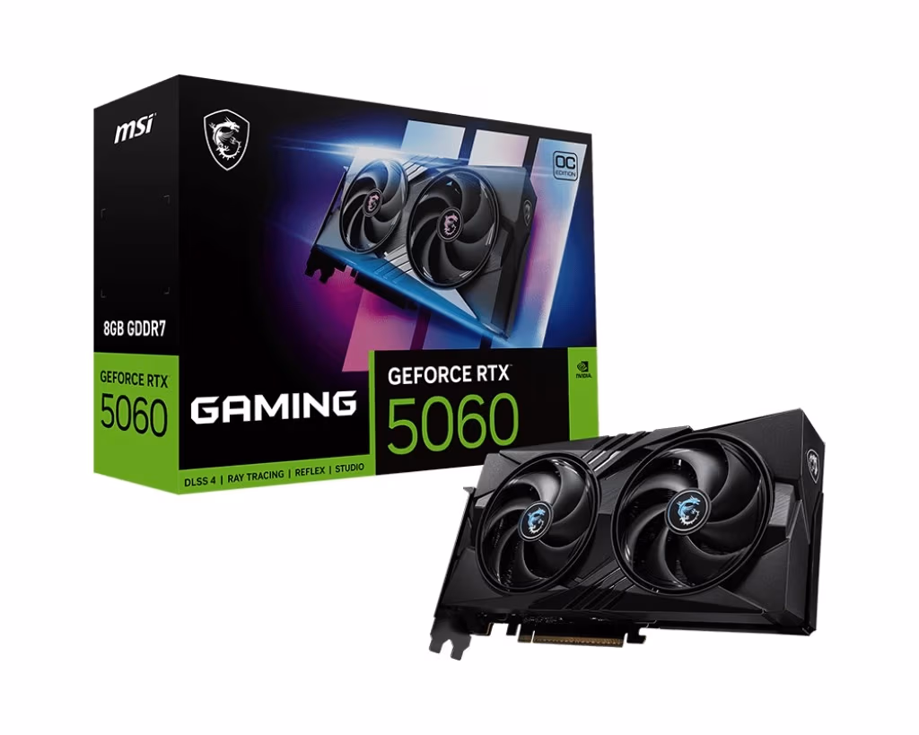 Видеокарта MSI GeForce RTX 5060 GAMING OC 8G/ 16GB / GDDR7 / 128bit