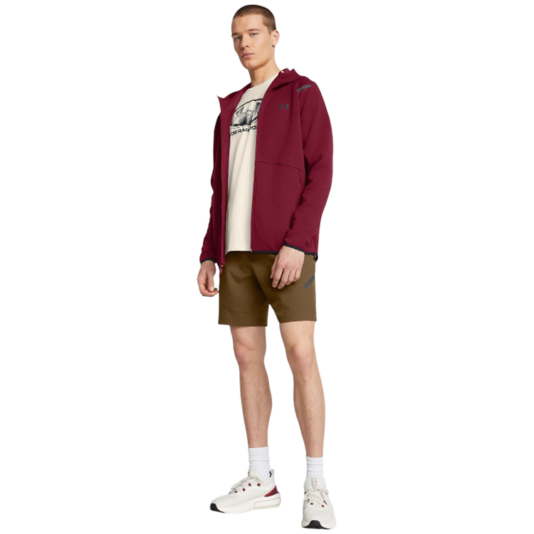 Hanorac pt bărbați Under Armour UA Unstoppable Flc FZ HD EU L Bordo photo 2