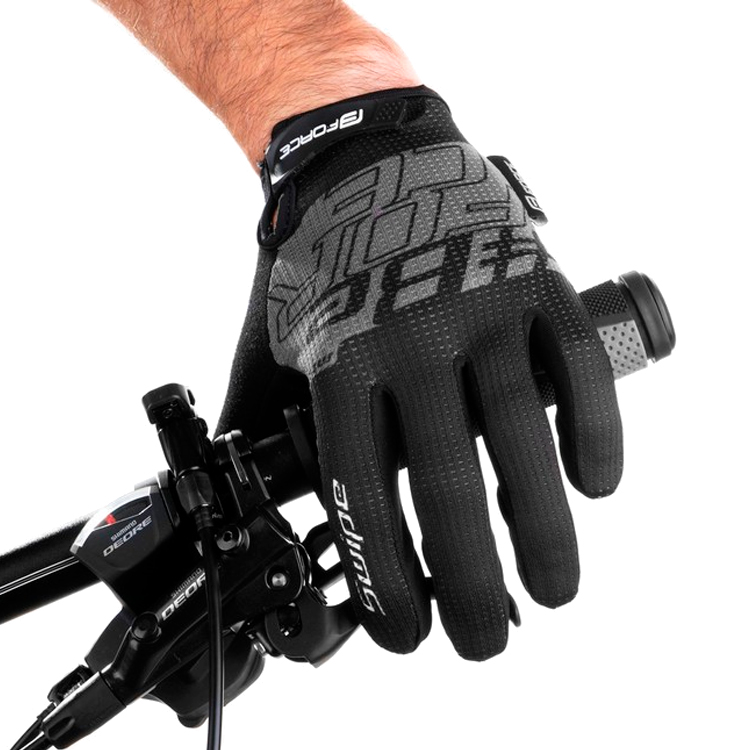 Перчатки велосипедные Force MTB SWIPE Черный/Серый 905725 photo 2