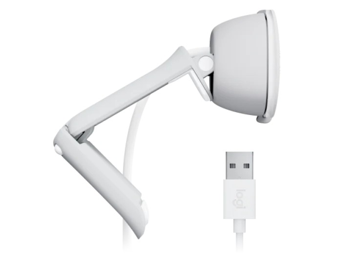 Camera web Logitech Brio 100 / 1080p/30fps / privacy shutter / mic / USB-A / Off-White photo 6