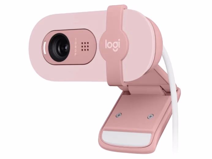 Camera web Logitech Brio 100 / 1080p/30fps / privacy shutter / mic / USB-A / Rose 