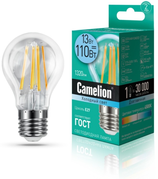 Bec LED Camelion LED13-A60-FL/845/E27 photo 1 Bec LED Camelion LED13-A60-FL/845/E27 photo 1