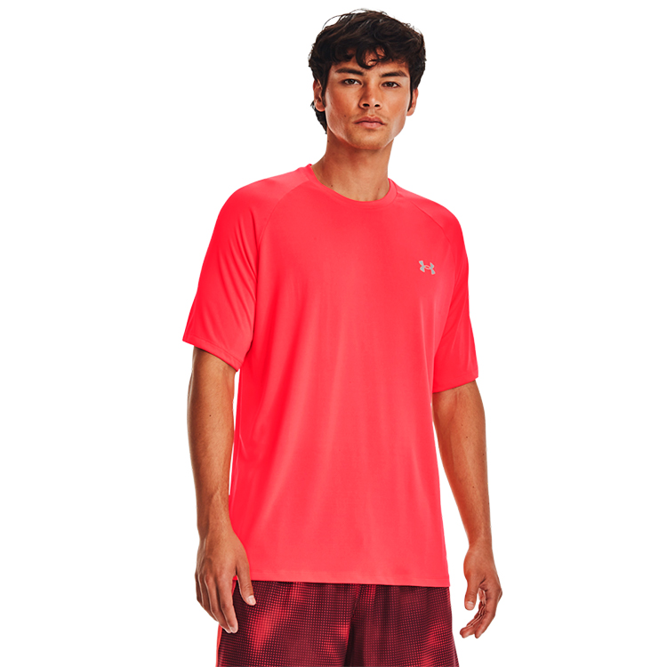 Футболка мужская Under Armour UA M TECH REFLECTIVE SS S Коралловый photo 2