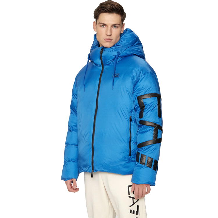 Geacă pt Barbati EA7 EMPORIO ARMANI PADDED JACKET WITH HOOD XS Albastru photo 3