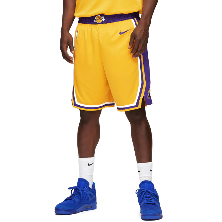 Sorti de bărbați Nike LAL M NK SWGMN SHORT ROAD M Galben photo 3