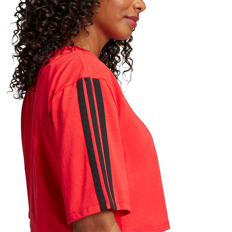 Tricou Adidas W 3S SJ T S Rosu Femei photo 3