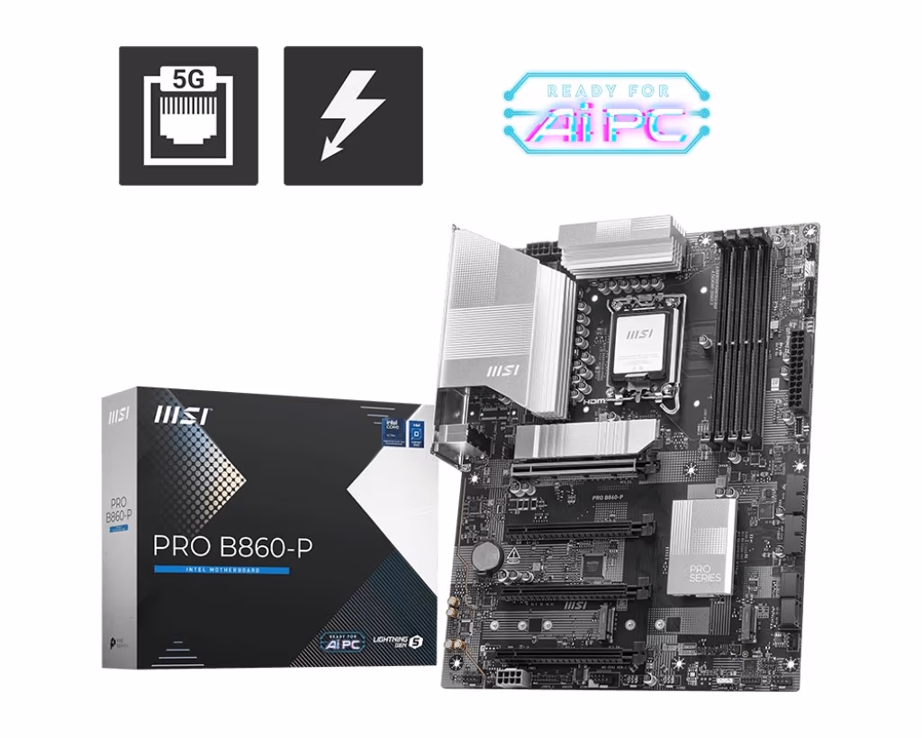 Placa de baza MSI PRO B860-P/ 1851/ Intel B860/ DDR5 / ATX