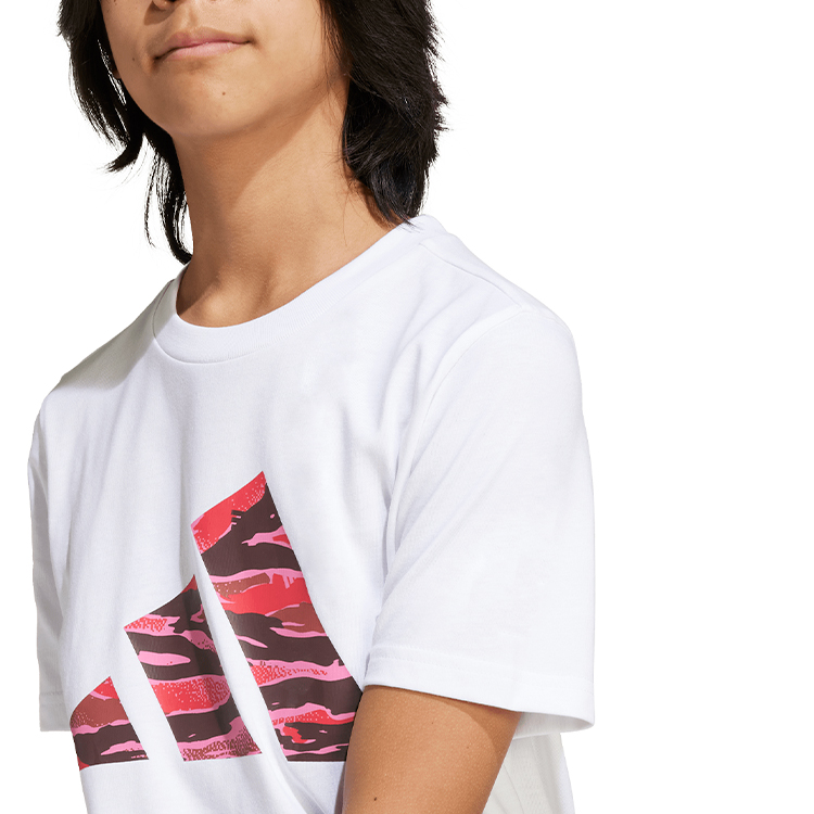 Tricou Adidas J CAMO LOGO TEE / Femei / 128 / Alb photo 4