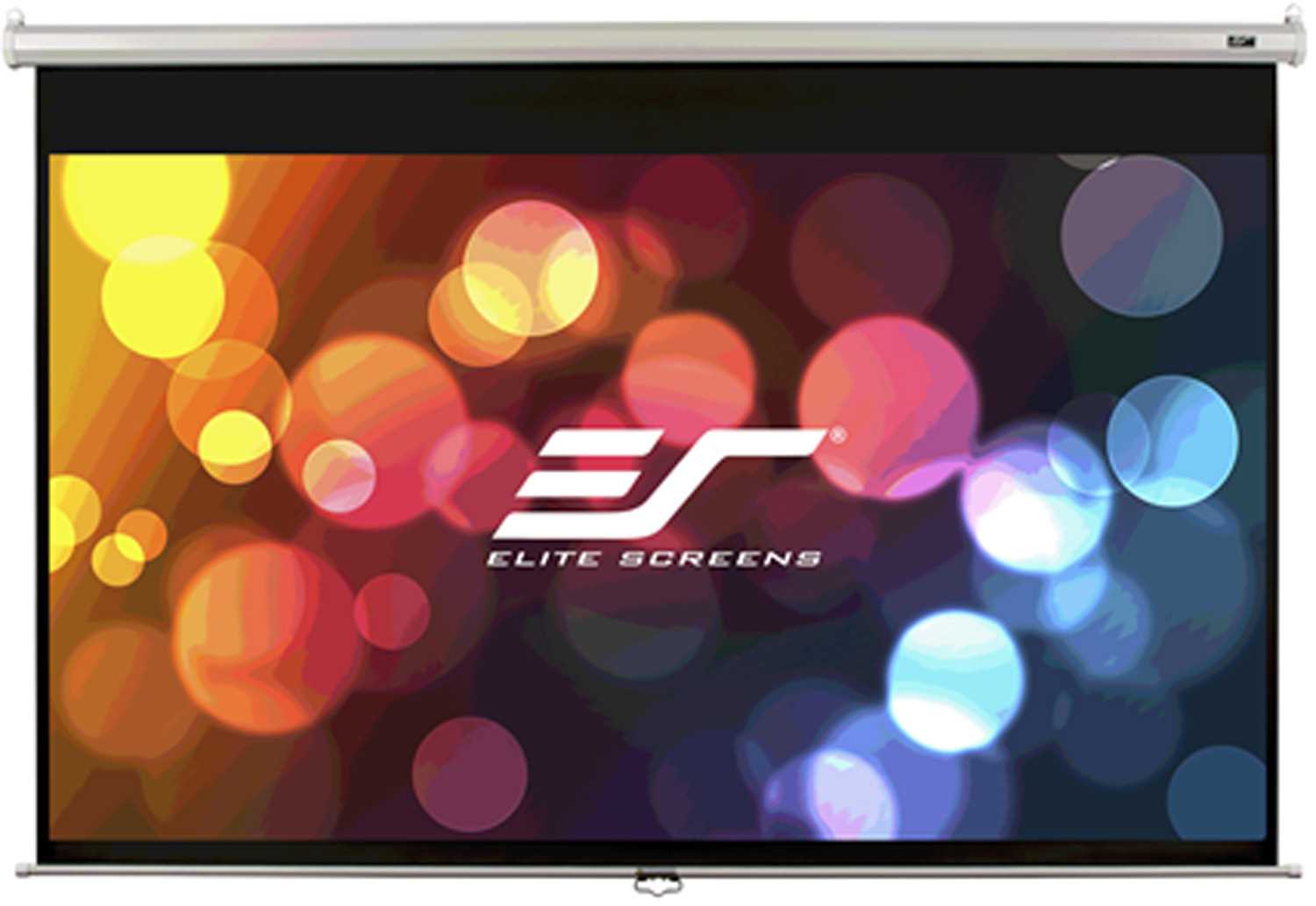 Elite Screens 120" (4:3) 244 x 183cm, Manual Projection Screen, Pull Down, White photo 1