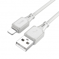 Кабель USB на  Lightning HOCO “X101 Assistant” / 1m / Silicone / up to 2.4A / Gray thumbnav 1