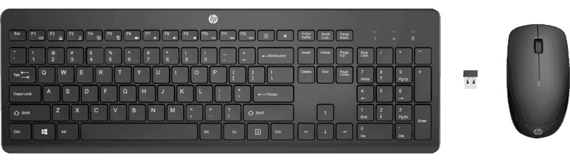 Tastatura si mouse Wireless HP 230, Black photo 1