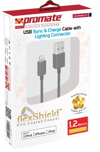 Cablu USB-A - Lightning Promate LINKMATE-LT 1.2 /1.2m /Negru photo 5