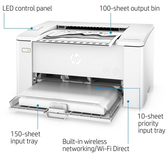 Принтер лазерный HP LaserJet Pro M102w photo 3