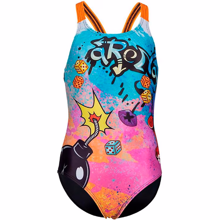 Costum p/u inot Arena GIRLS SWIMSUIT V BACK PLACEME