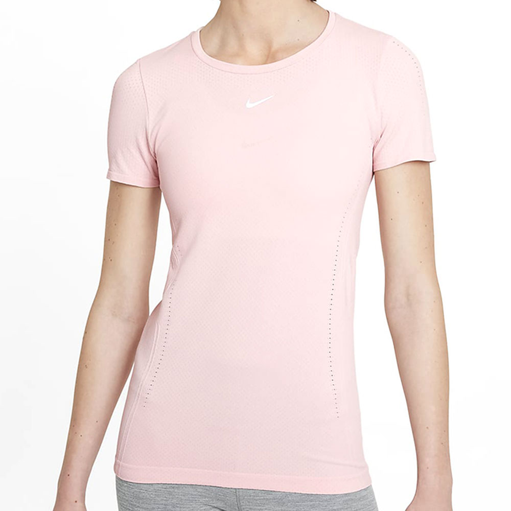 Tricou Nike W NK DFADV AURA SLIM SS TOP / Femei / L / Roz photo 1
