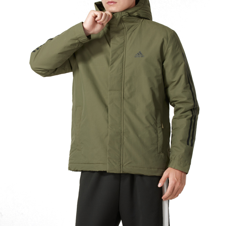 Куртка мужская Adidas 3S HOODED JKT M Зеленый photo 3