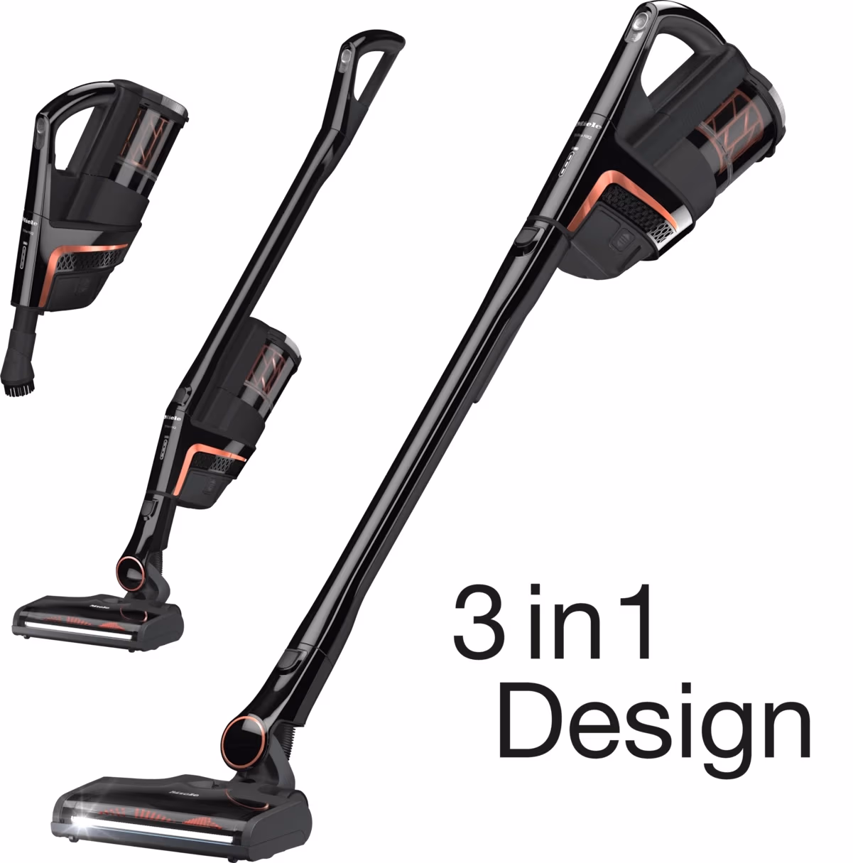 Аккумуляторный пылесос Miele Triflex HX2 Cat&Dog Obsidian Black, 272 Вт, 80 дБ, Черный с красным