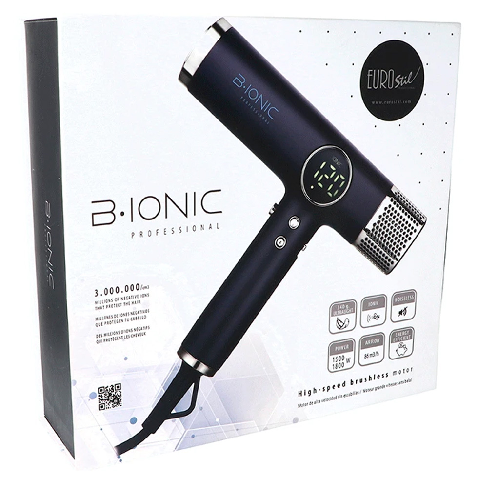 Фен Eurostil Bionic 07831  1800W Голубой/Серебристый photo 2