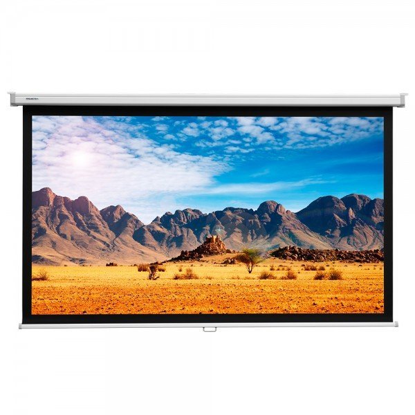 Elite Screens 150"(4:3) 229x305cm Manual Pull Down Screen, White photo 1