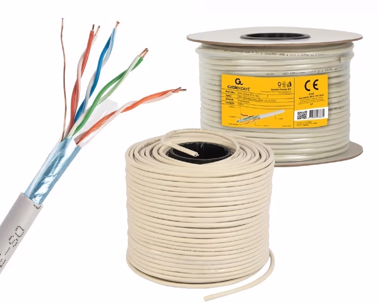 Cable FTP Gembird FPC-5004E-SOL, AWG24 solid CCA , 100m