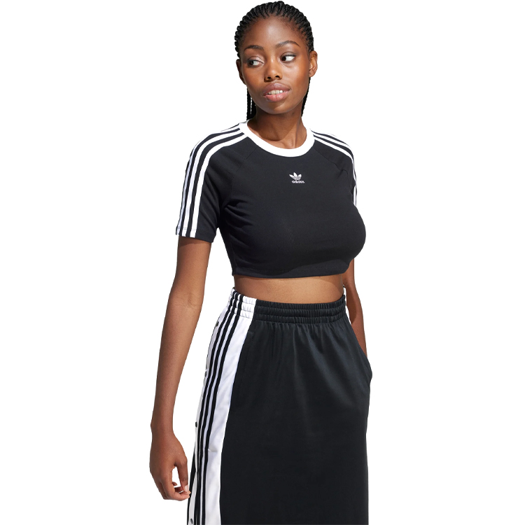 Tricou Adidas 3 S BABY TEE XXS Negru Femei photo 3