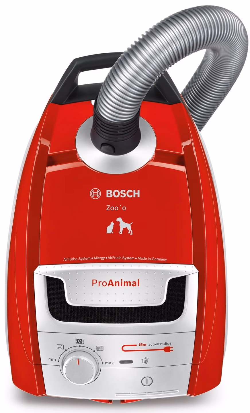 Пылесос с мешком Bosch BSGL5333, 850 Вт, 74 дБ, Красный