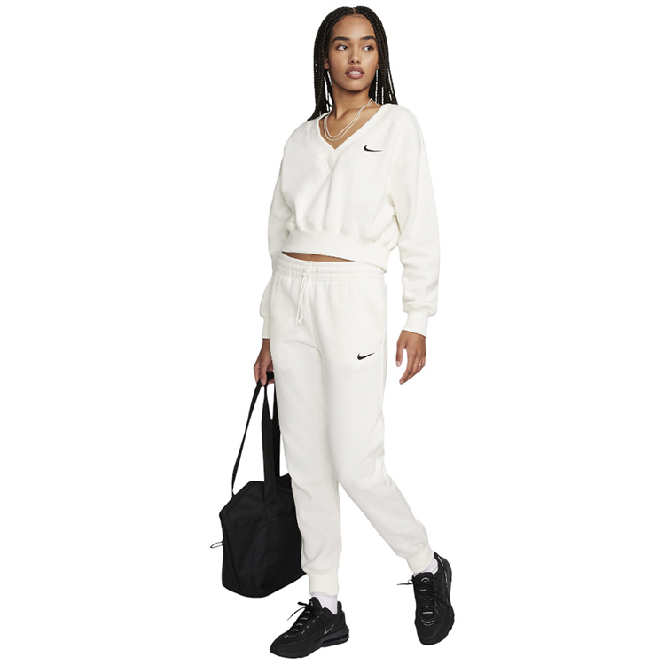 Pantaloni Nike W NSW PHNX FLC MR PANT STD L Bej Femei photo 3
