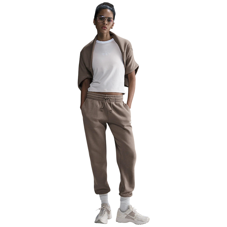 Брюки Nike W NSW PHNX FLC MR PANT STD S Коричневый Женский photo 2