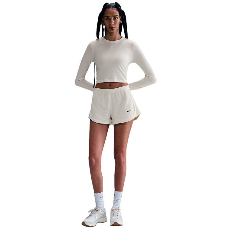 Шорты Nike W NSW NK CHLL WFL MR 3 SHORT M Бежевый Женский photo 4