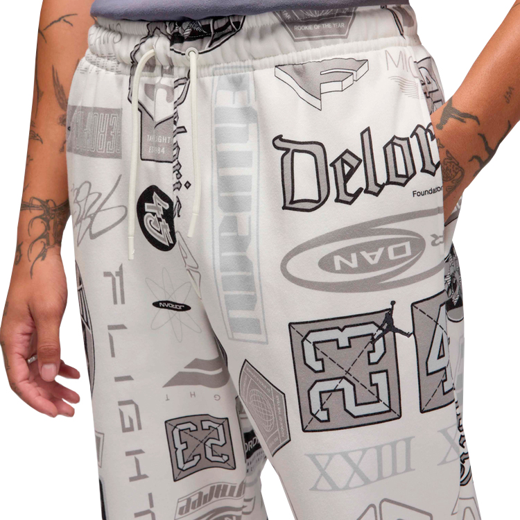 Pantaloni Nike M J ESS AOP FLC PANT L Alb Barbati photo 2