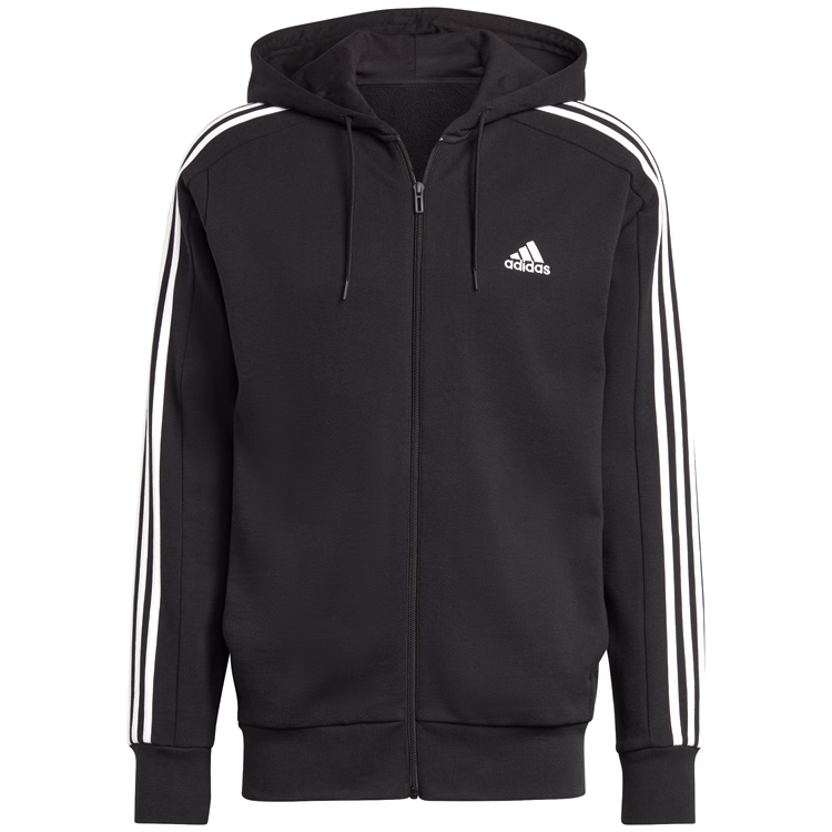 Hanorac pt bărbați Adidas M 3S FT FZ HD S Negru photo 1