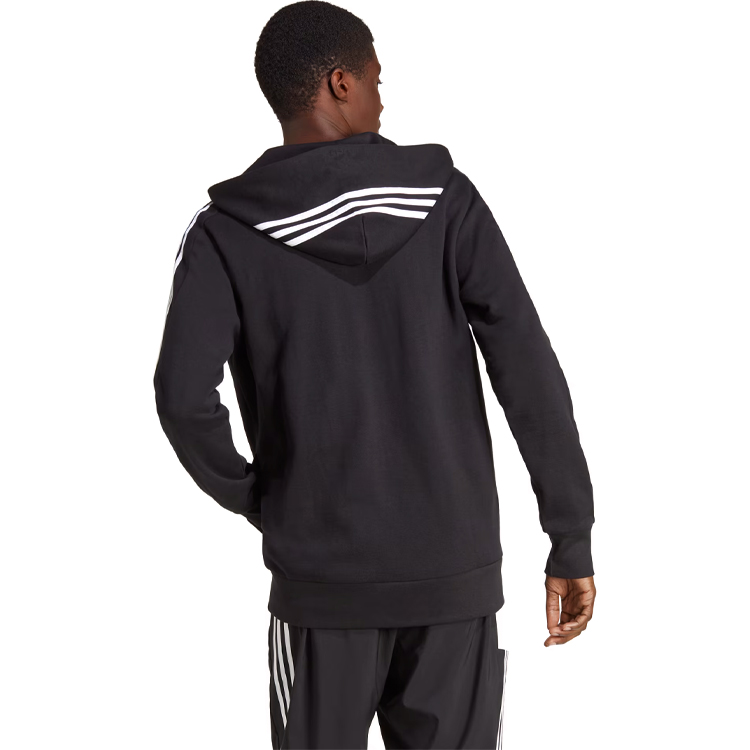Hanorac pt bărbați Adidas M 3S FT FZ HD S Negru photo 4