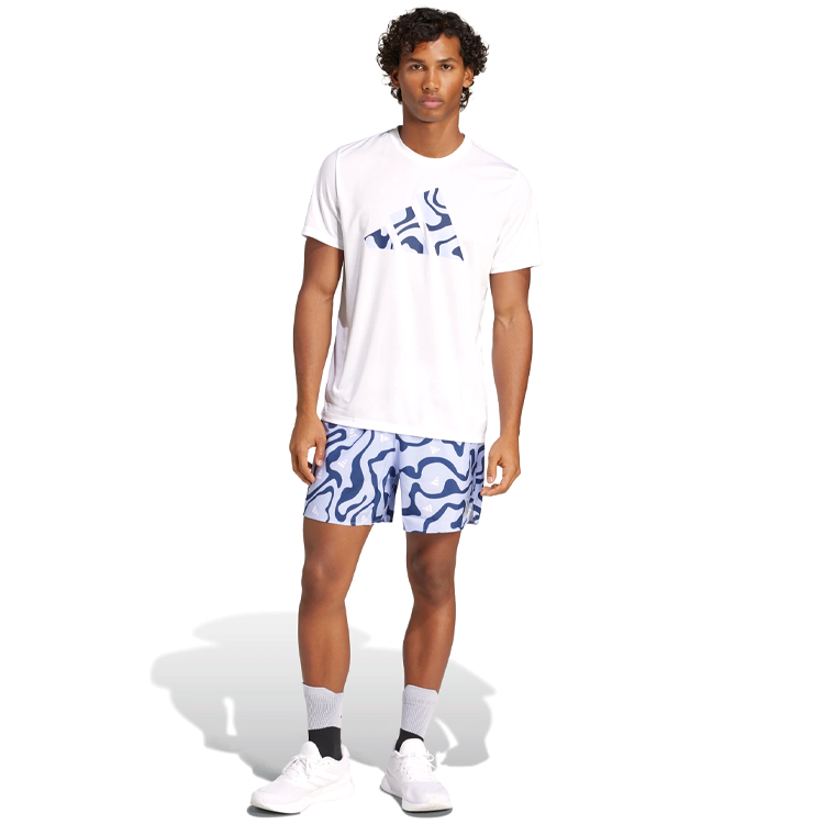 Tricou bărbătesc Adidas RUN IT BL TEE M S Alb photo 2