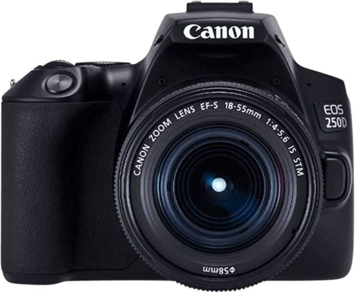 DSLR Camera CANON EOS 250D 18-55 IS STM Black (3454C007) photo 1