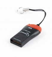Card Reader Gembird FD2-MSD-3, MicroSDHC, Key ring cord, Black/Orange, USB2.0 thumbnav 3