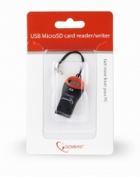 Card Reader Gembird FD2-MSD-3, MicroSDHC, Key ring cord, Black/Orange, USB2.0 thumbnav 4