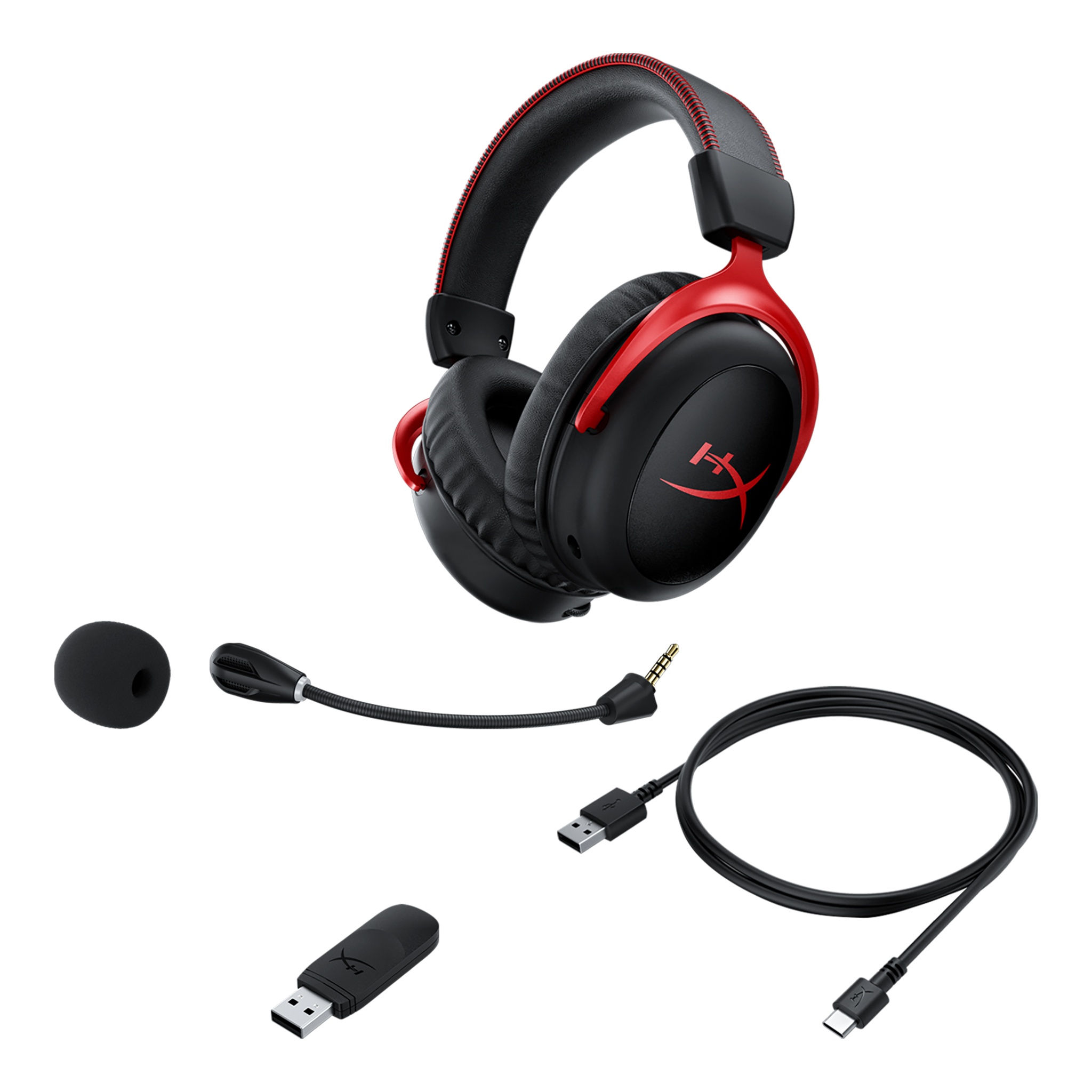 Casti gaming wireless HyperX Cloud II Wireless, Black/Red, [4P5K4AA] photo 6