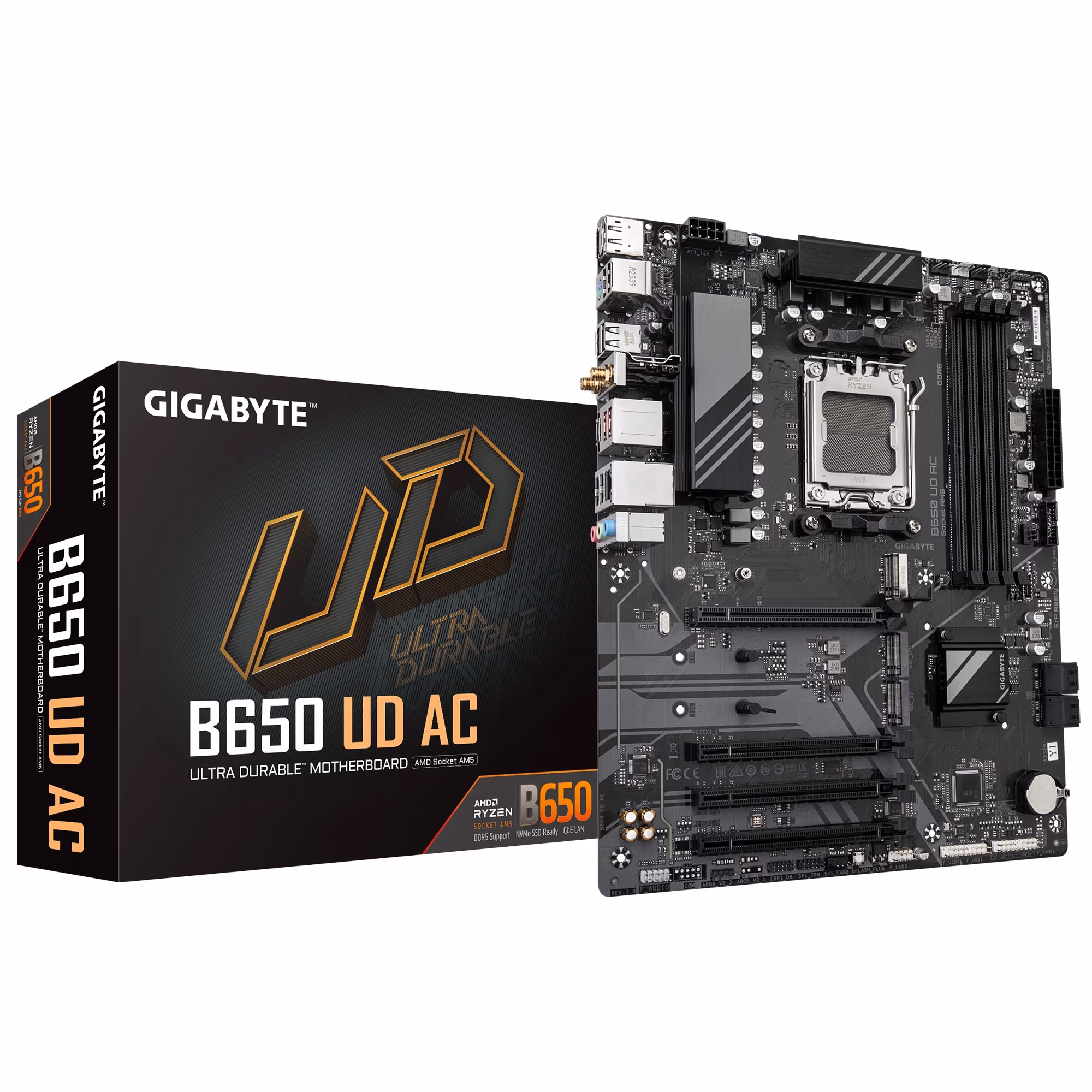 Placa de baza GIGABYTE B650 UD AC/ AM5/ B650/ DDR5/ ATX